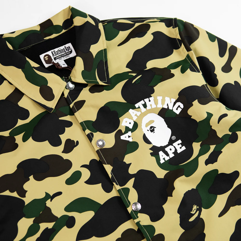 1st Camo Nylon Tussah Coach Jacket (Yellow) - Image 2