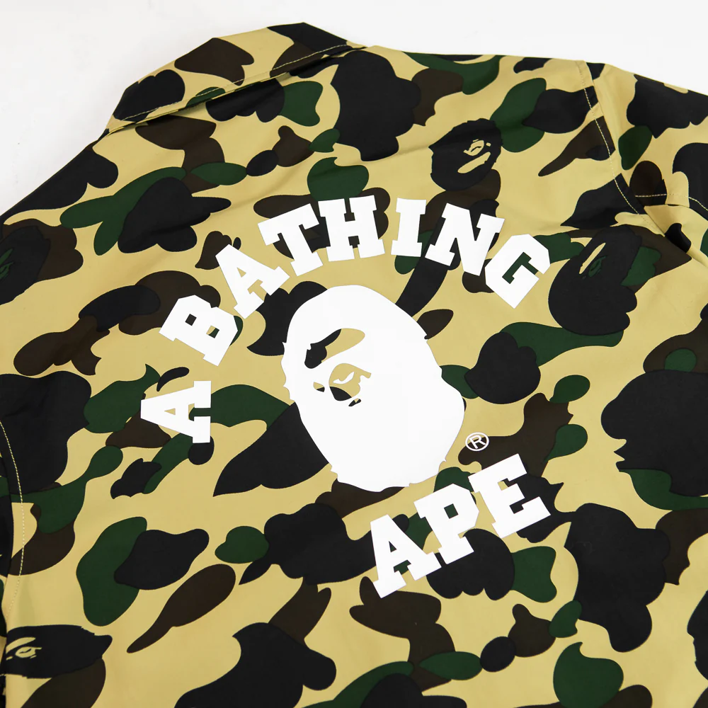 1st Camo Nylon Tussah Coach Jacket (Yellow) - Image 4