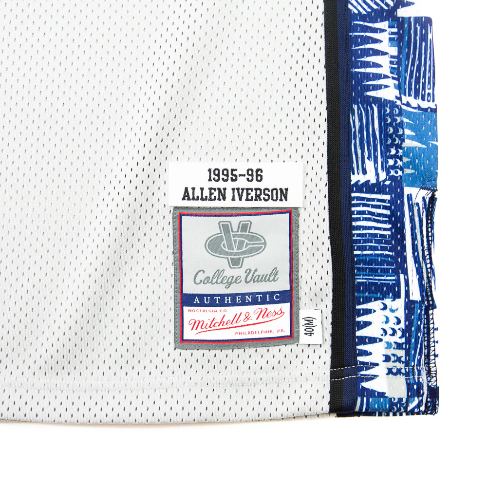 95-96 Georgetown Allen Iverson Authentic Jersey (Grey) - Image 2