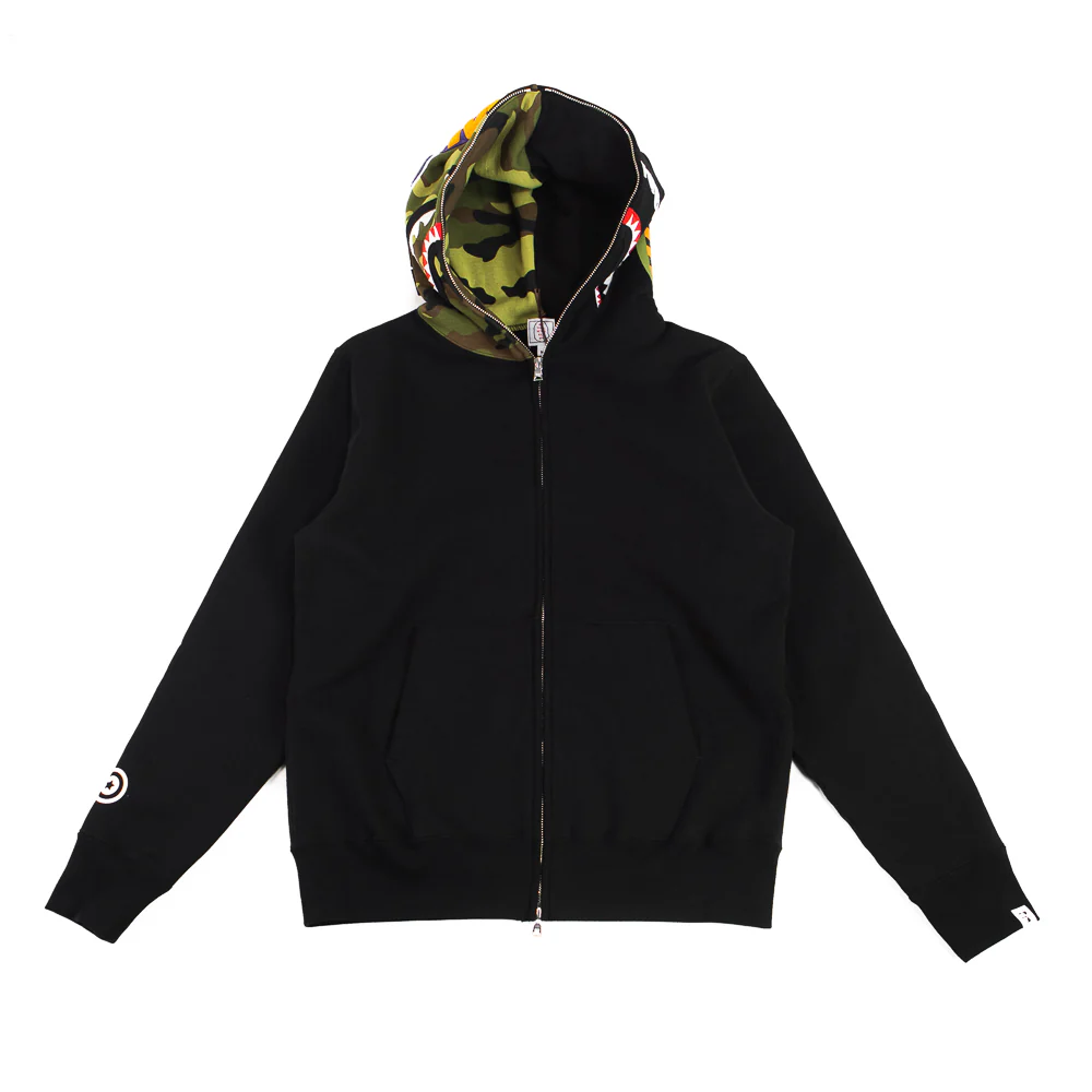 ABC Shark Full Zip Hoodie (Black) - Image 2