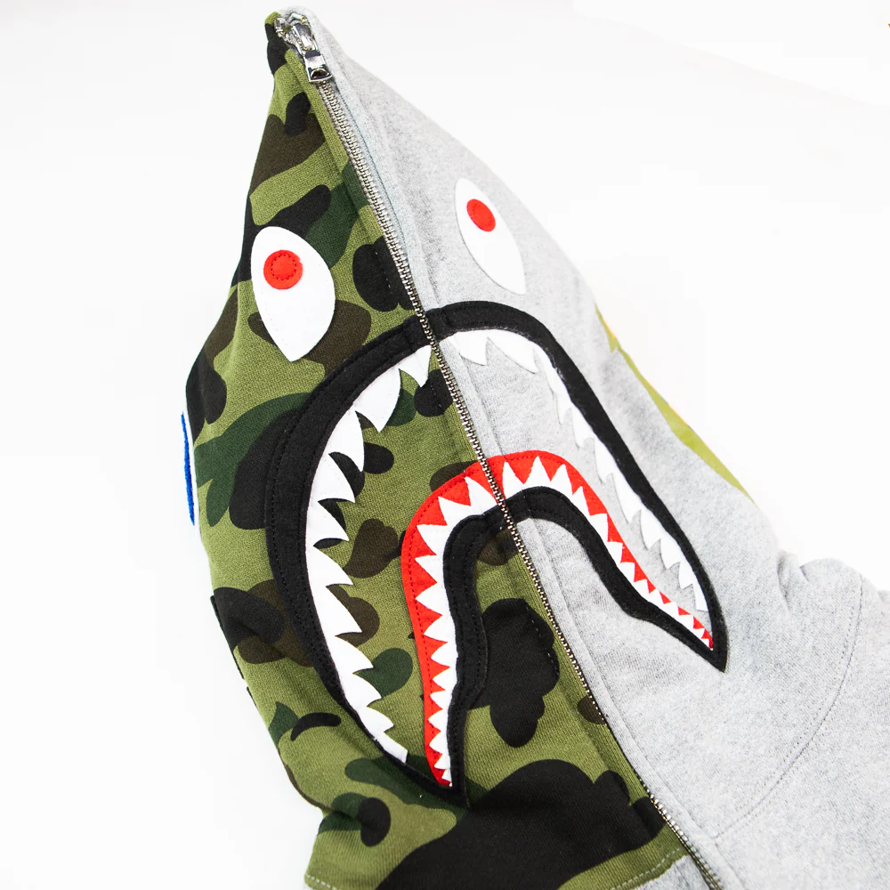 ABC Shark Full Zip Hoodie (Grey) - Image 3