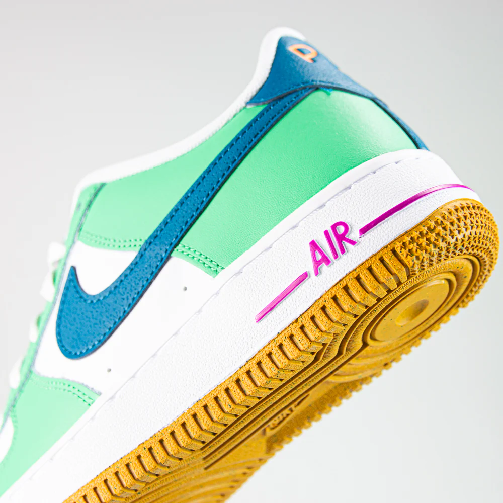 Air Force 1 LV8 GS (White/Green Abyss-Spring Green) - Image 4
