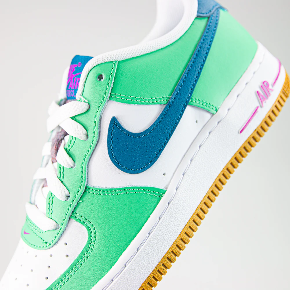 Air Force 1 LV8 GS (White/Green Abyss-Spring Green) - Image 5