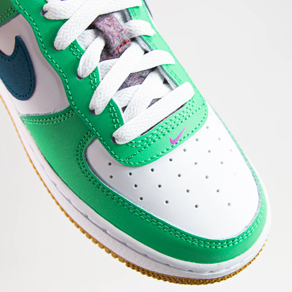 Air Force 1 LV8 GS (White/Green Abyss-Spring Green) - Image 6