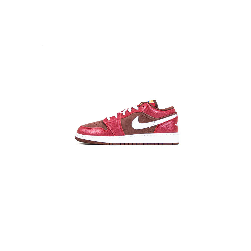 Air Jordan 1 Low GS (SE) (Dark Pony/White-Varsity Red)