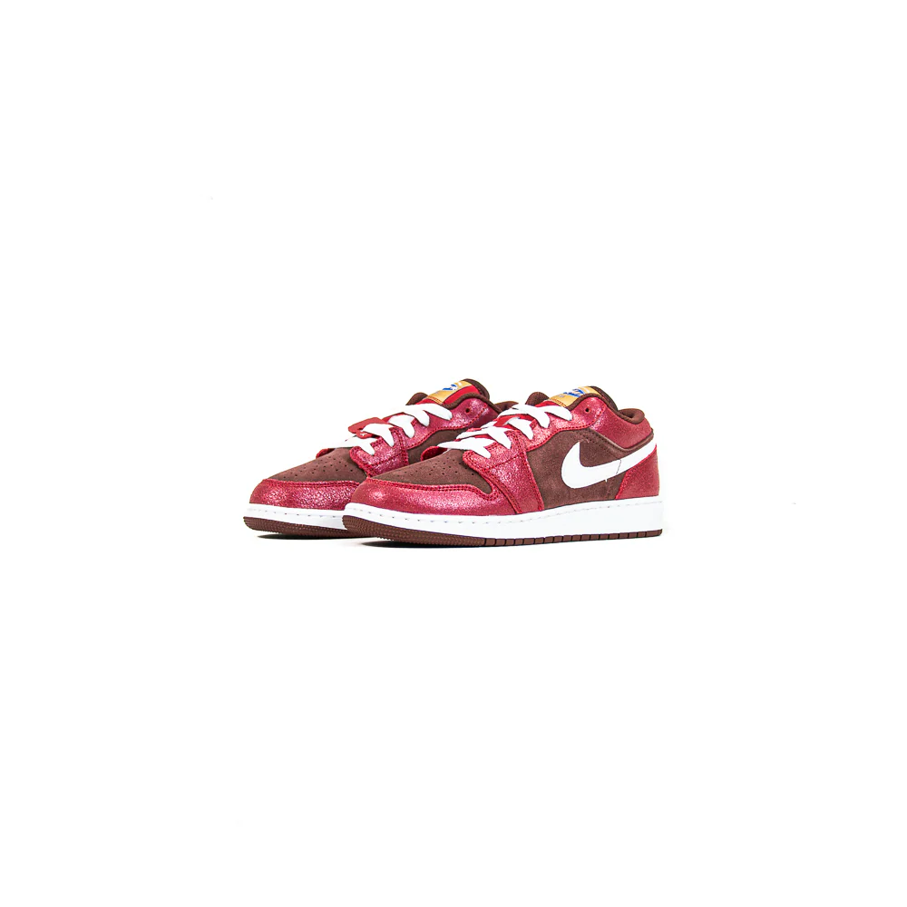 Air Jordan 1 Low GS (SE) (Dark Pony/White-Varsity Red) - Image 2