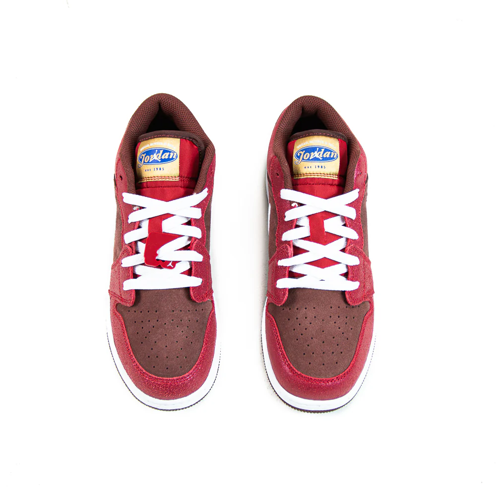 Air Jordan 1 Low GS (SE) (Dark Pony/White-Varsity Red) - Image 4