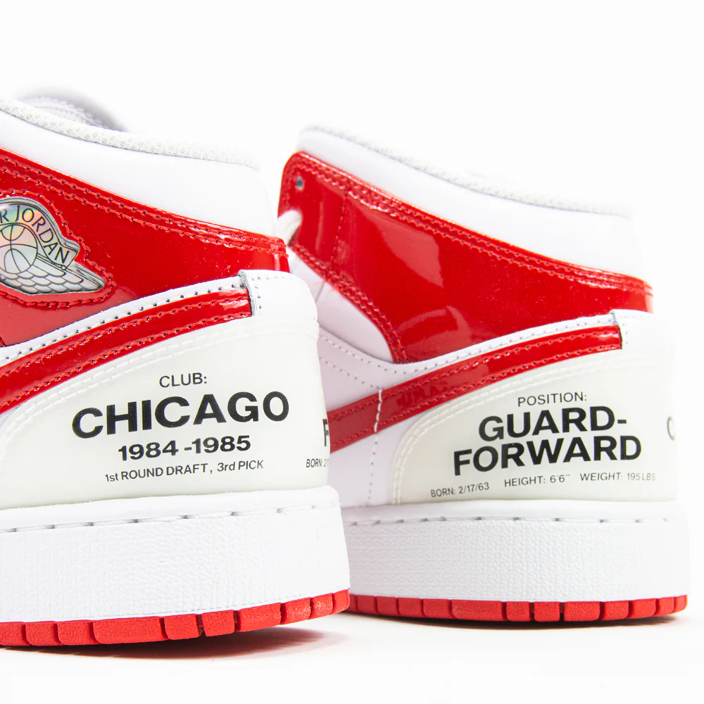 Air Jordan 1 Mid SS GS (White/University Red) - Image 3