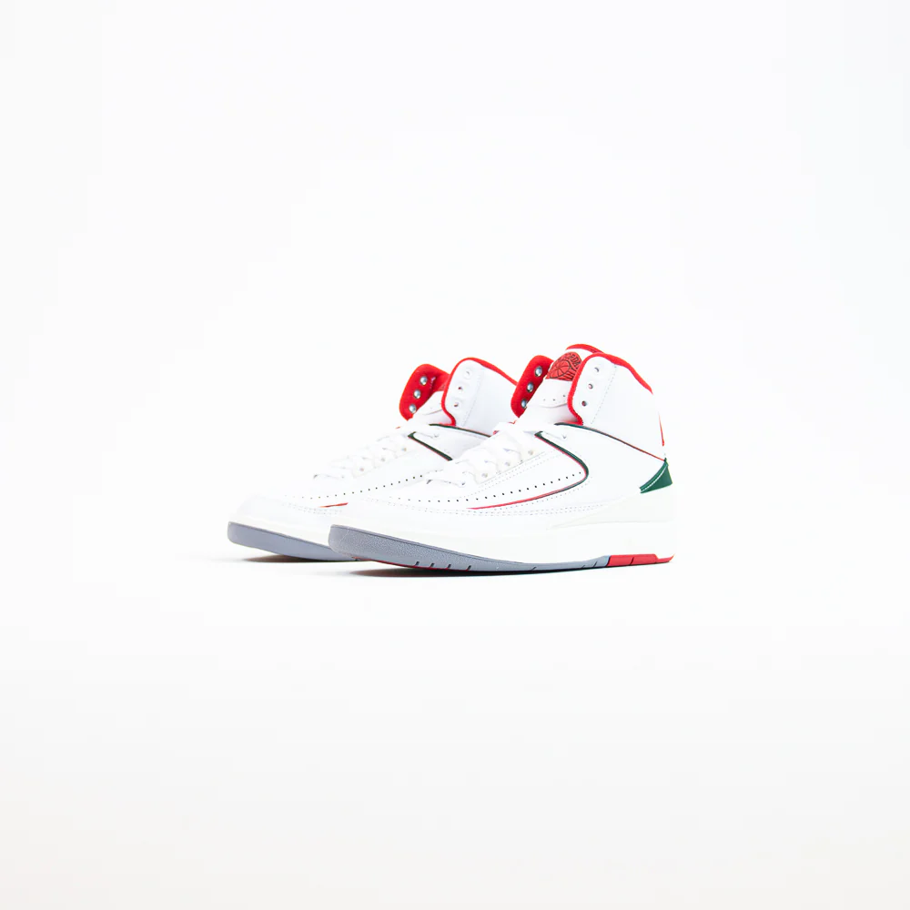 Air Jordan 2 Retro GS (White/Fire Red-Sail) - Image 2