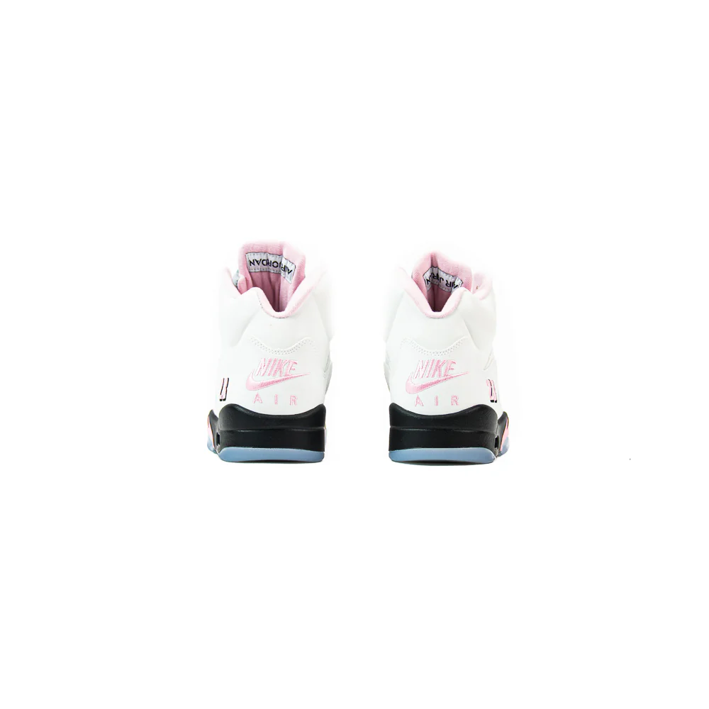Air Jordan 5 Retro (White/Soft Pink/Black) - Image 3