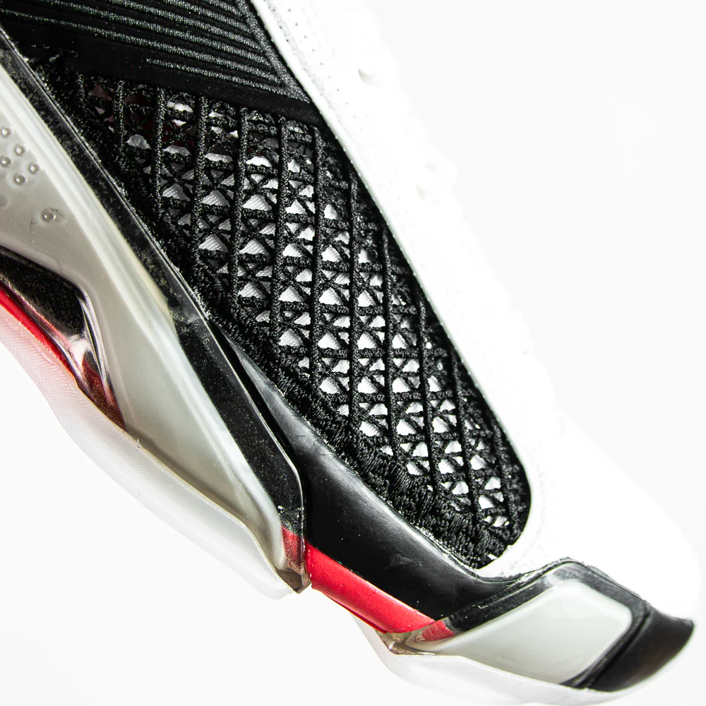 Air Jordan XXXVIII (GS) White/Black-Siren Red) - Image 6