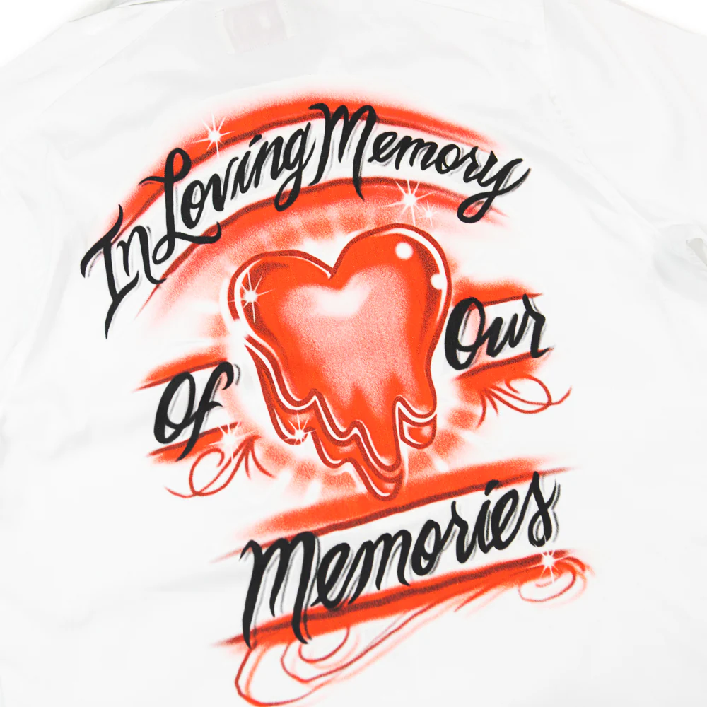 Airbrush L/S Button Up (White) - Image 3