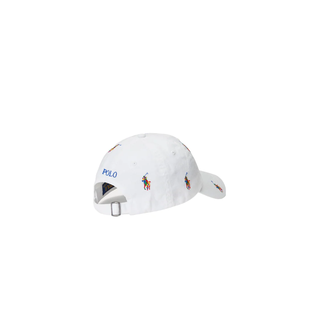 AO Embroidery Chino Sport Cap (Pure White/Multi) - Image 2