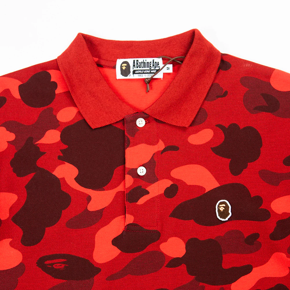 Ape Head One Point Relaxed Fit Polo (Red Camo) - Image 2