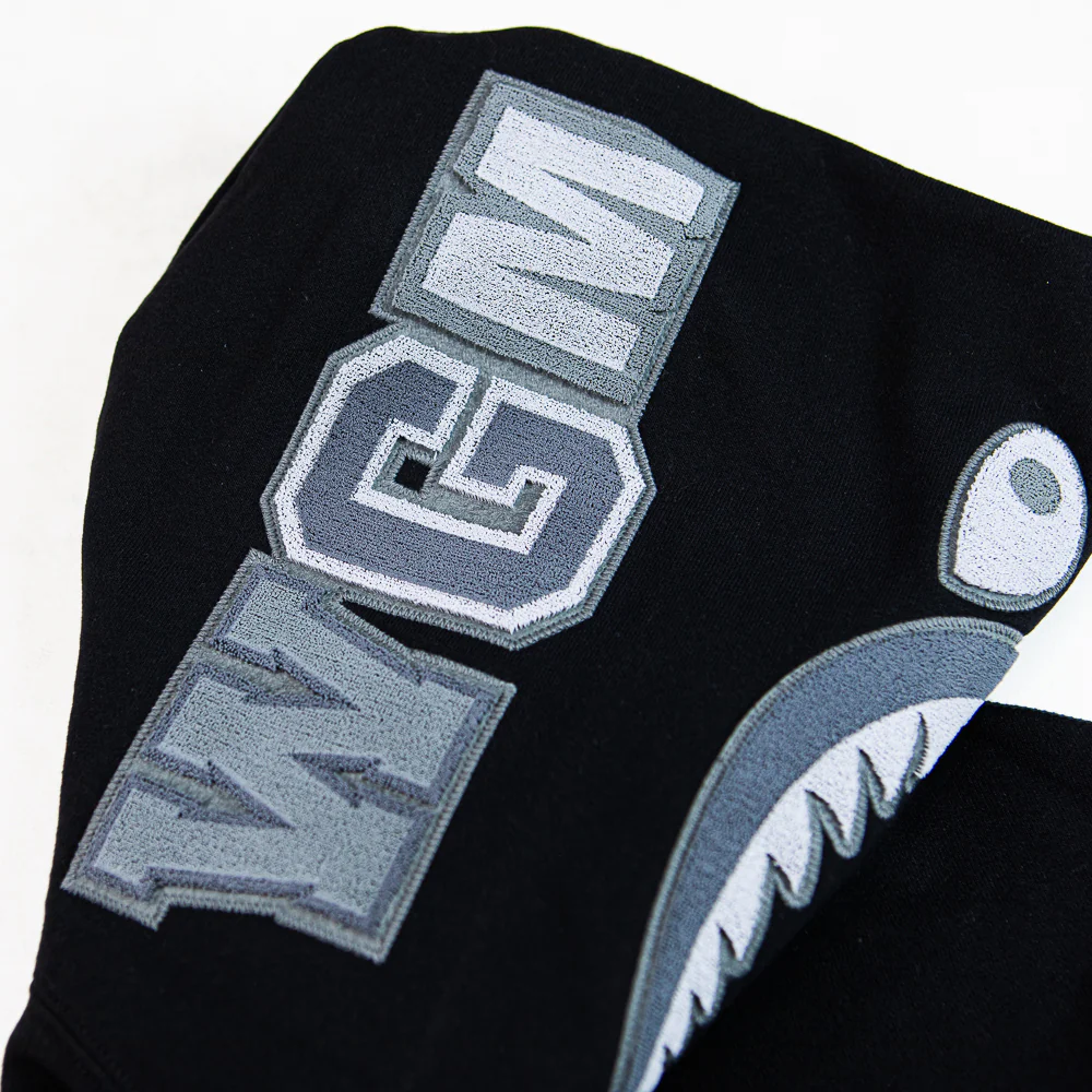 Ape Head One Point Shark Zip Hoodie (Black) - Image 4