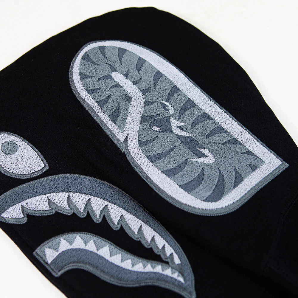 Ape Head One Point Shark Zip Hoodie (Black) - Image 5