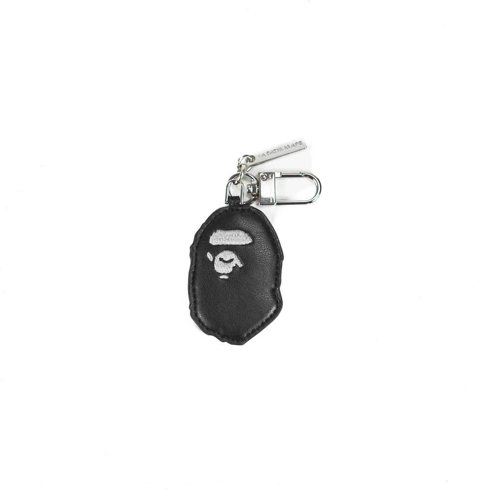 Ape Head PU Leather Keychain (Black)