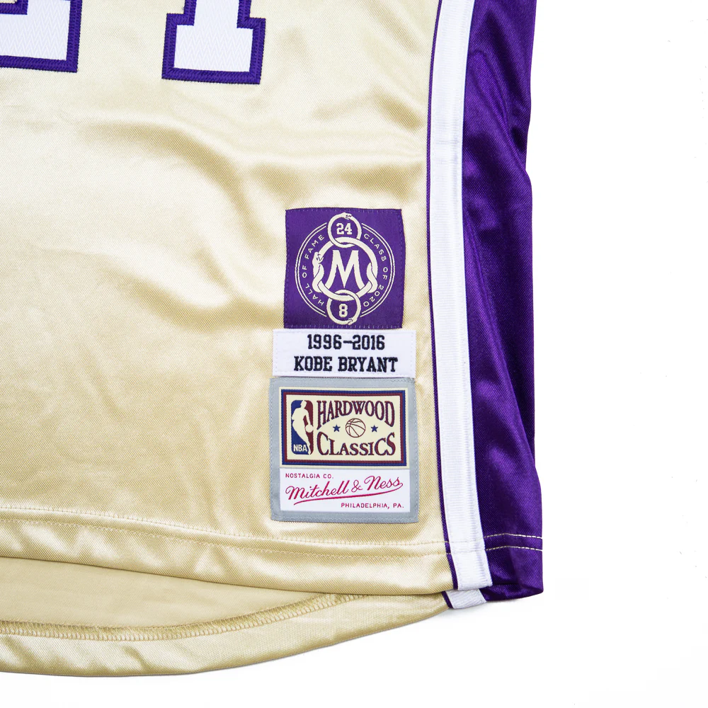 Authentic Hall of Fame Lakers Kobe Bryant Jersey (Metallic Gold) - Image 2