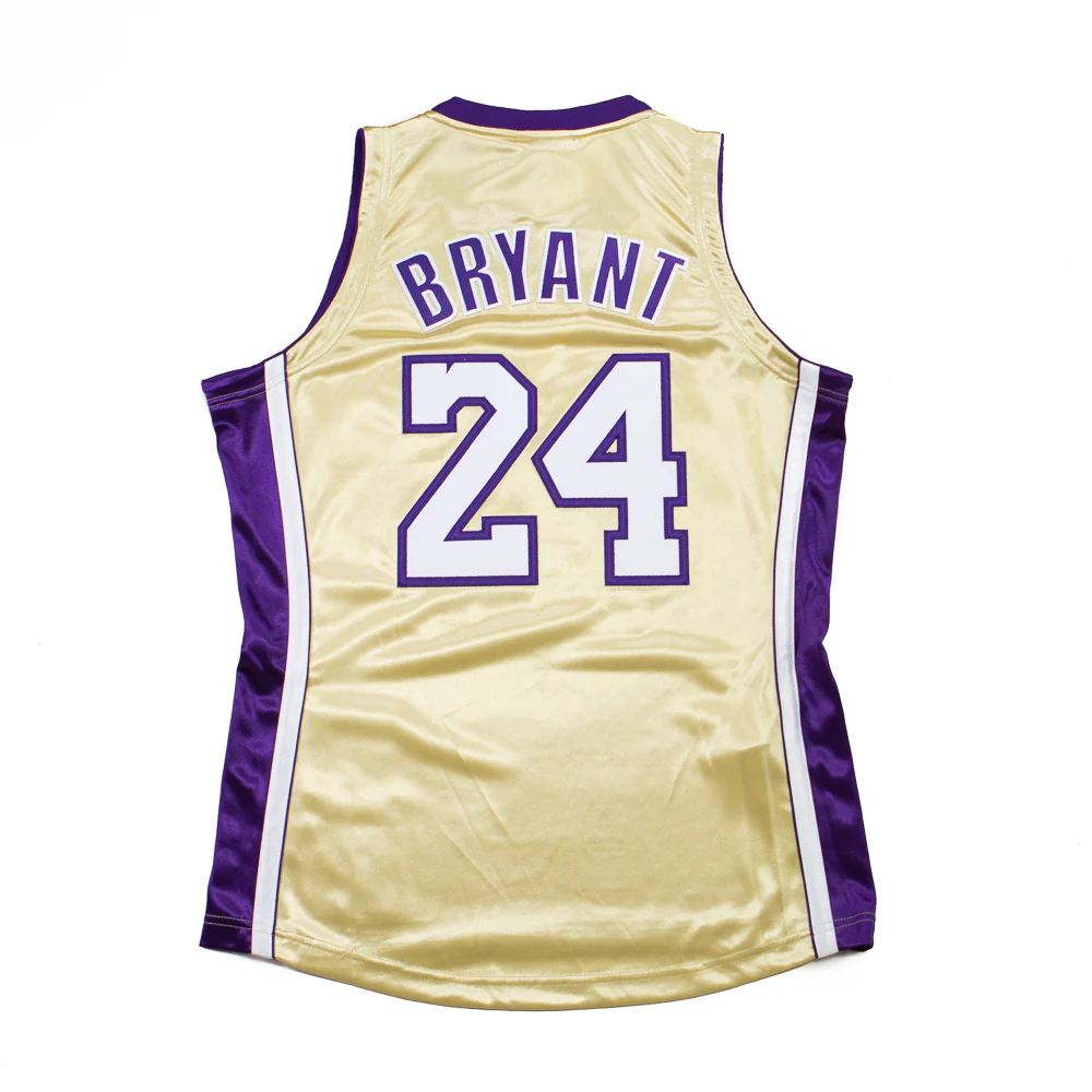 Authentic Hall of Fame Lakers Kobe Bryant Jersey (Metallic Gold) - Image 4