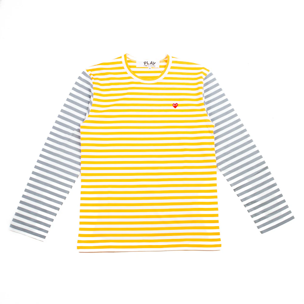 Bi-Coloured Striped Shirt (Yellow/Grey)