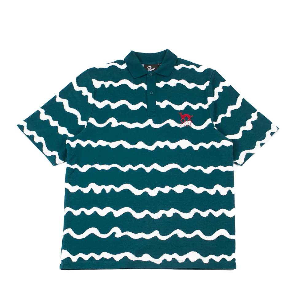Broken Waves Polo Shirt (Pine Green)