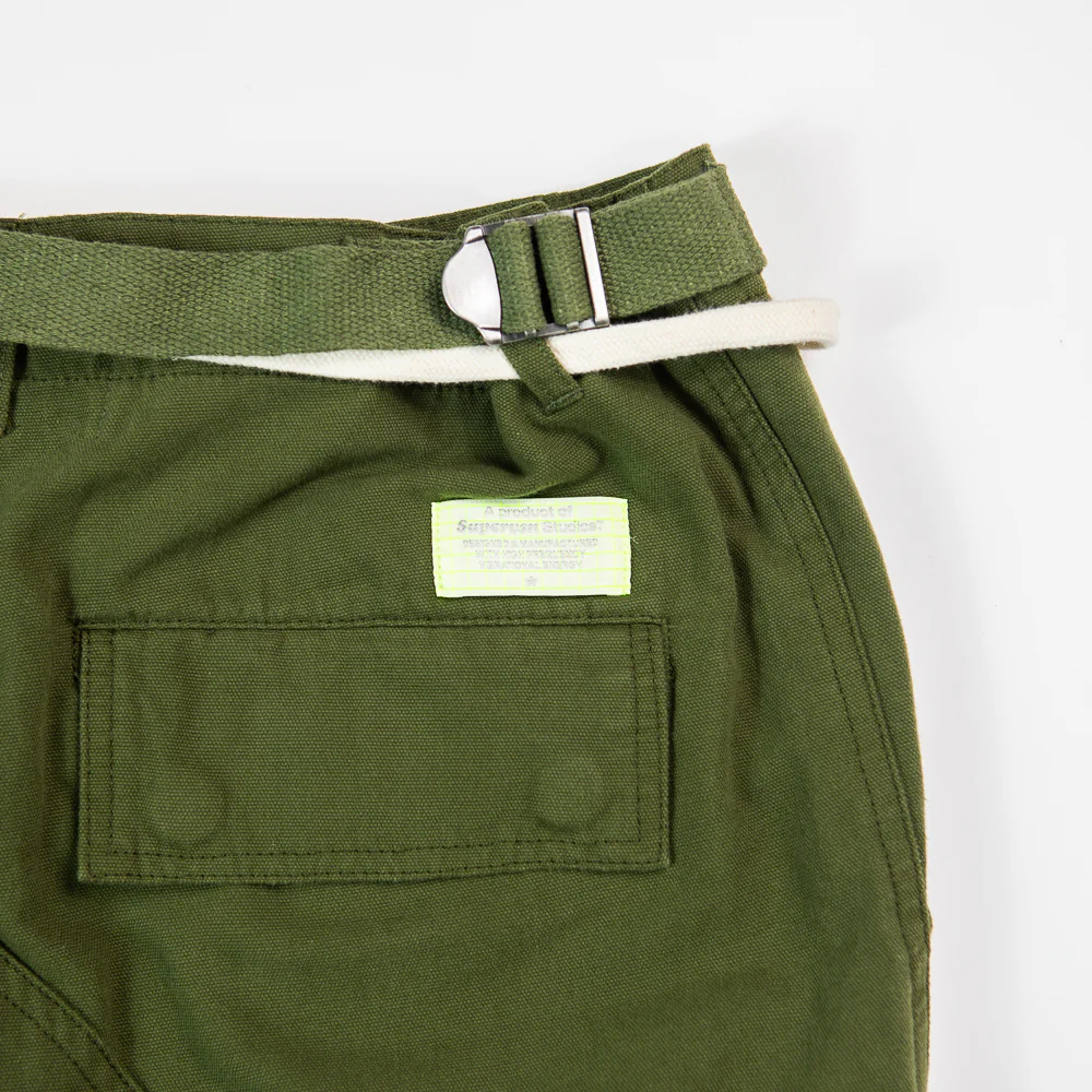 Canvas Cargo Pant (Green) - Image 3