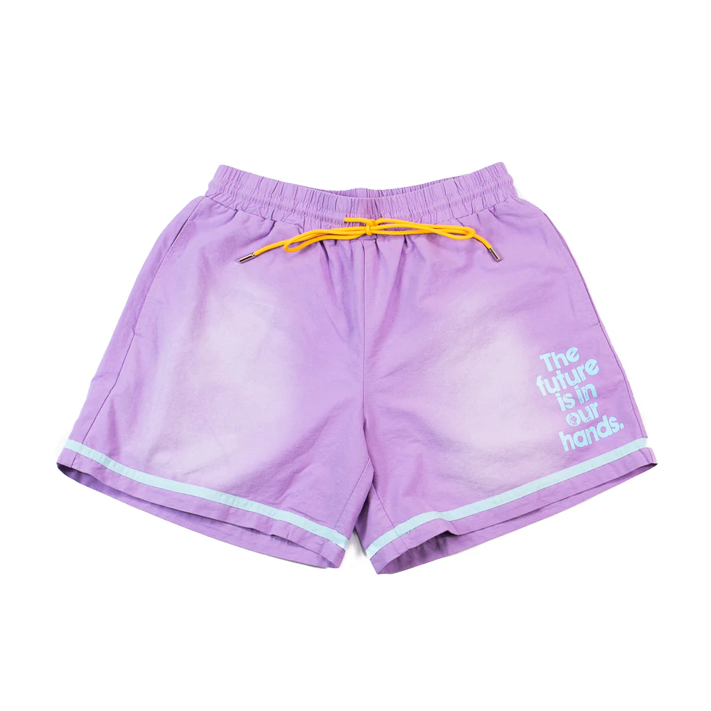 Canvas Stripe Short (Purple)