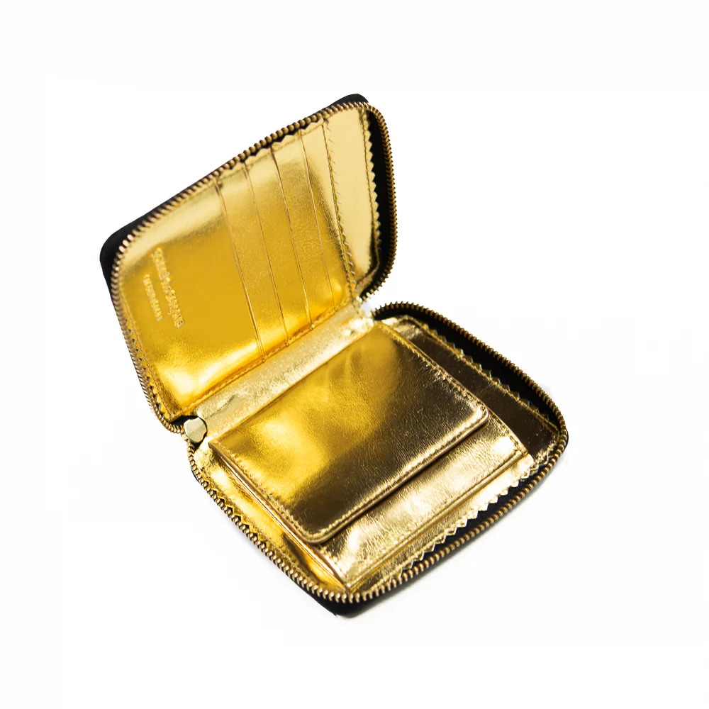 CDG Mirror Inside Large Wallet (Black/Gold) - Image 2