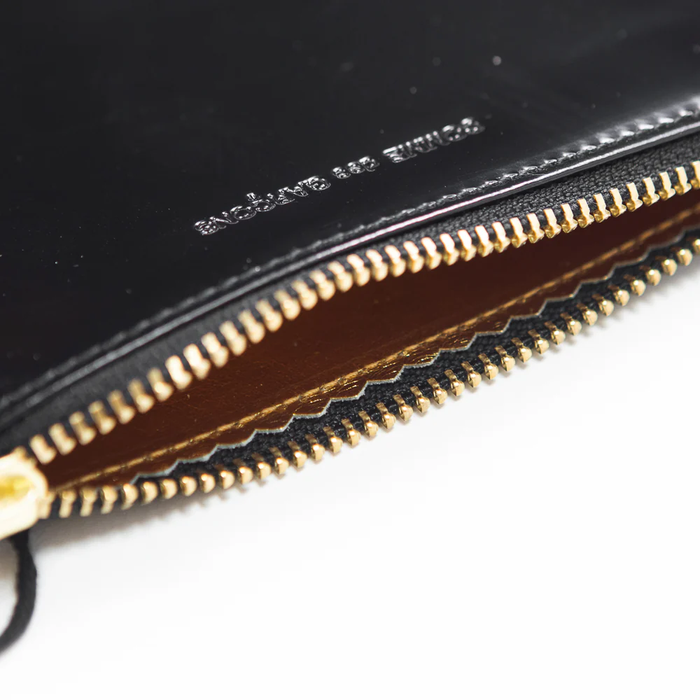 CDG Mirror Inside Zip Pouch (Black/Gold) - Image 2