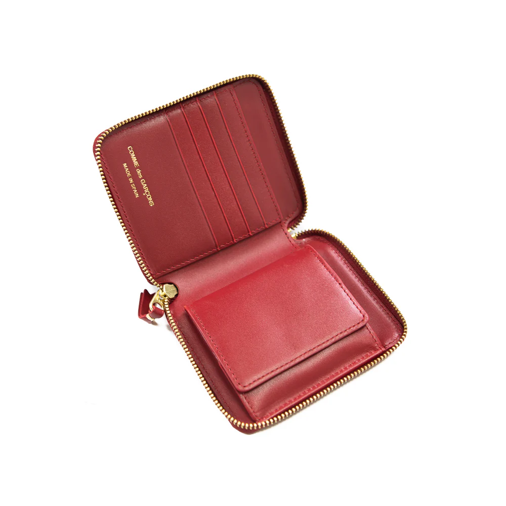 CDG Outside Pocket Zip Wallet (Red) - Image 3