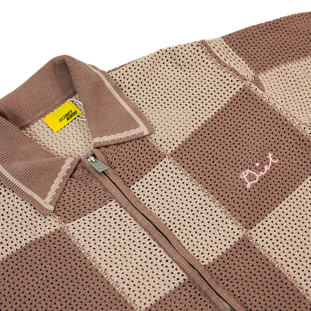 Checker Crochet Shirt (Mauve) - Image 2