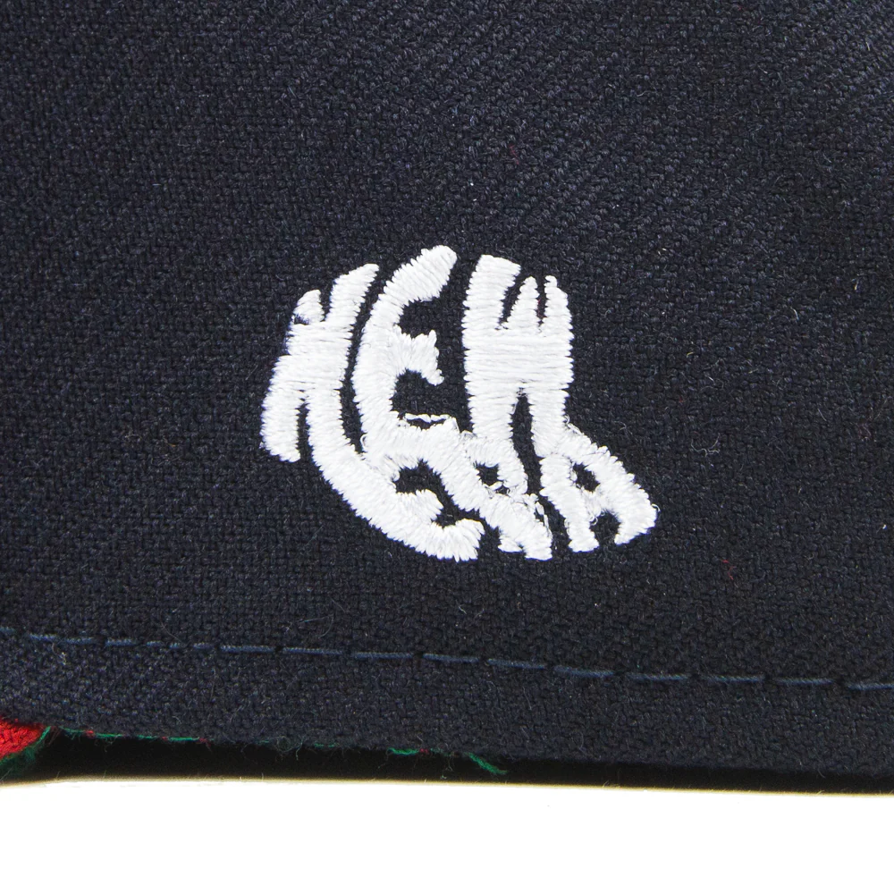 Cincinnati Reds 1940 World Series Logo History Fitted Cap (Navy/Red) - Image 4