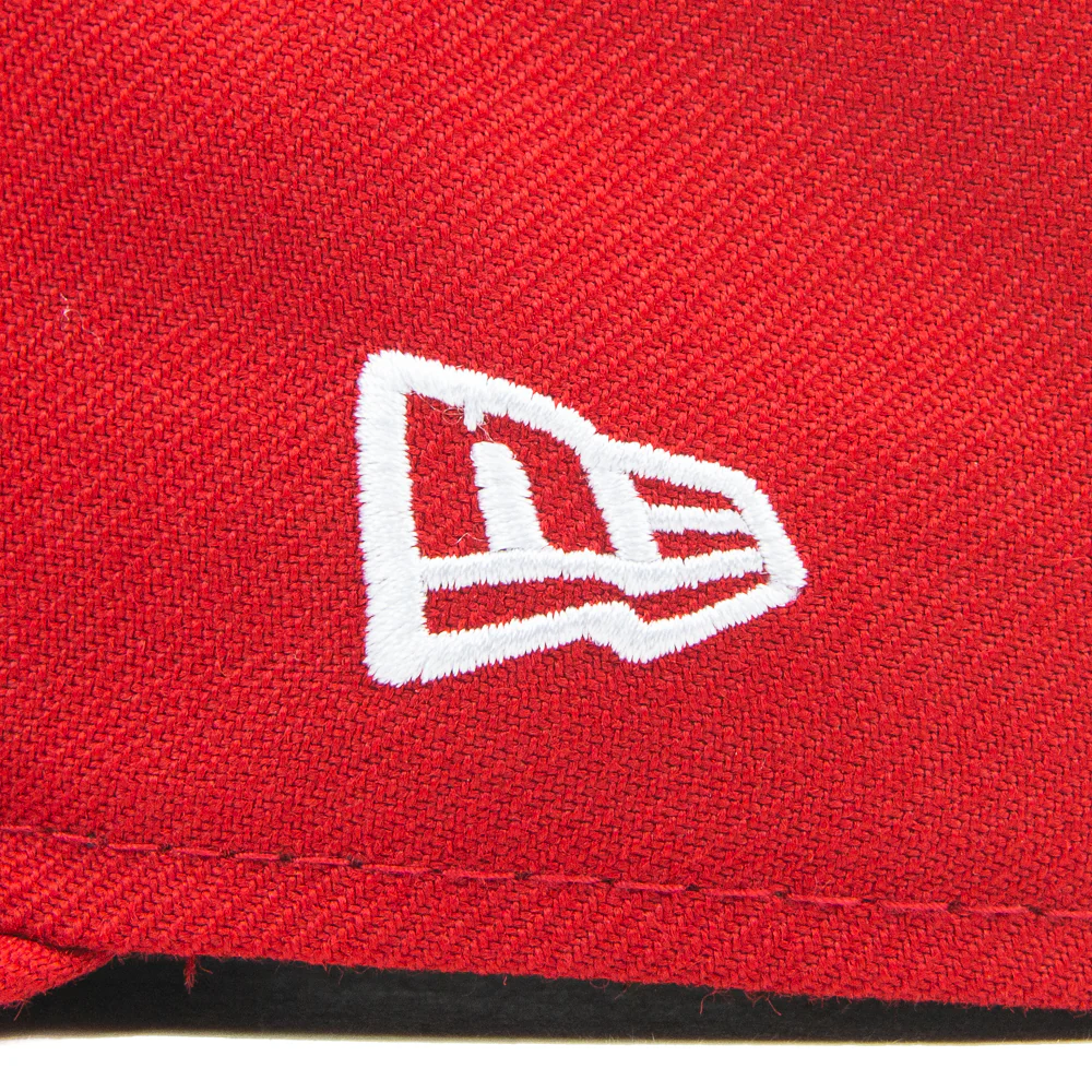 Cincinnati Reds 1990 World Series Logo History Fitted Cap (Red) - Image 4