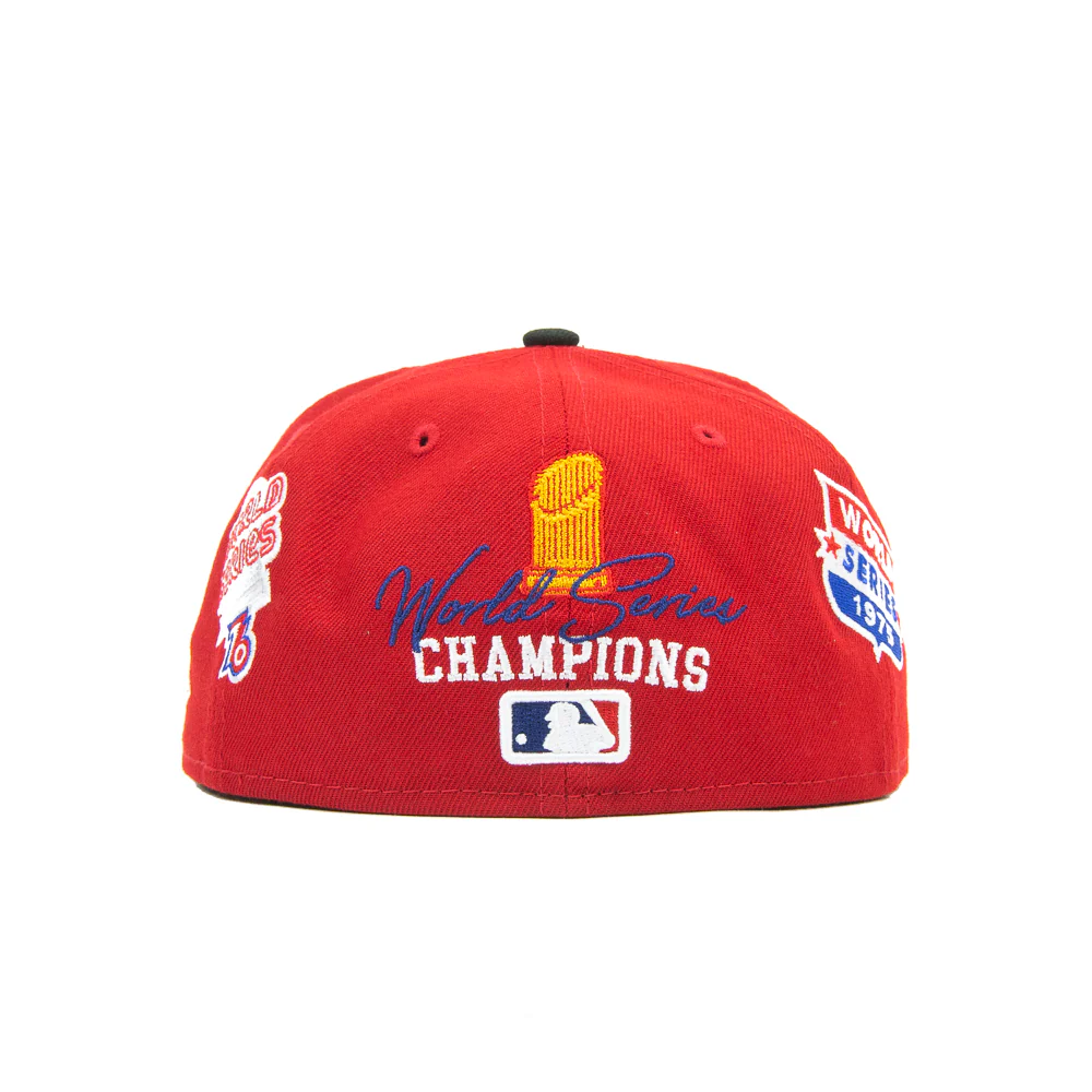 Cincinnati Reds 5x Champs Fitted Cap (Red/Black) - Image 4
