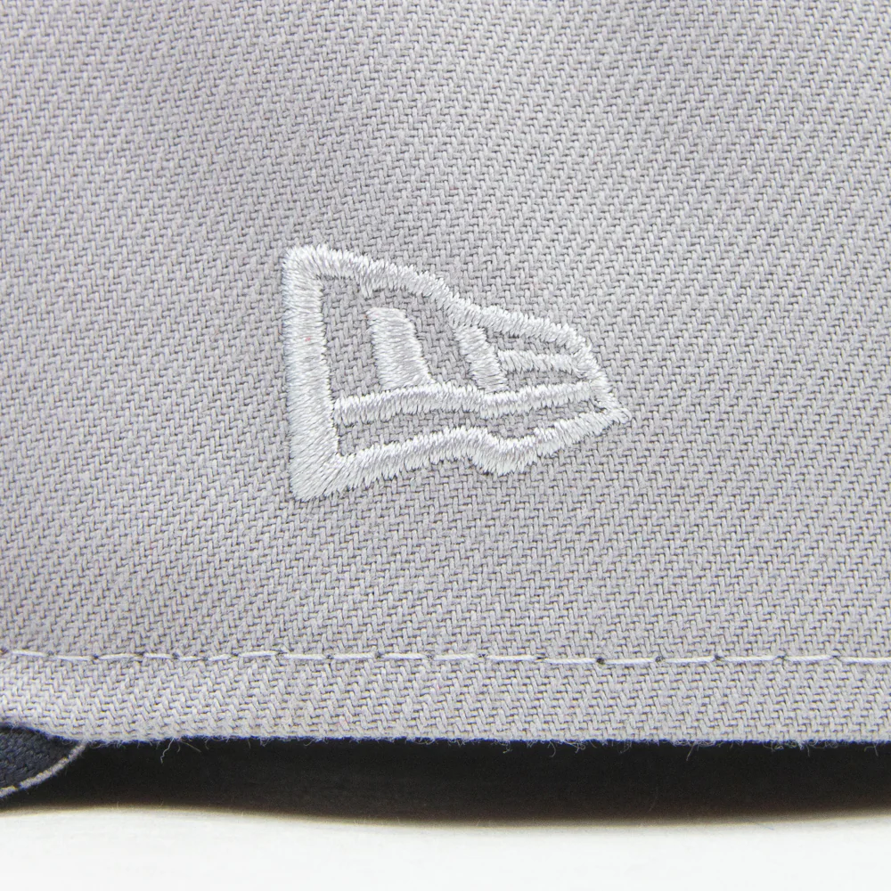 Cincinnati Reds C Font Fitted Cap (Grey/Navy) - Image 4