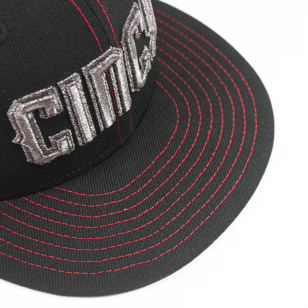 Cincinnati Reds City Connect Fitted Cap (Black/Red) - Image 3