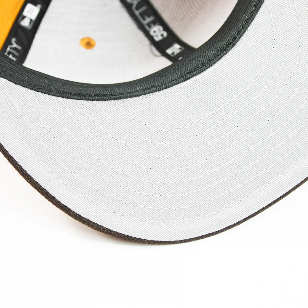 Cincinnati Reds City Connect Fitted Cap (Peanut Butter Tan/Burnt Wood) - Image 4