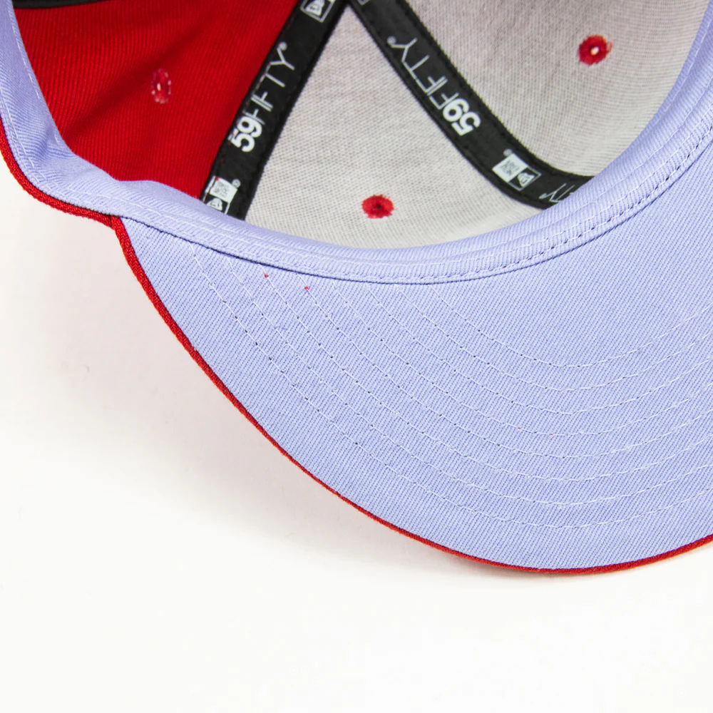 Cincinnati Reds Color Pop UV Fitted Cap (Red/Lavender) - Image 5