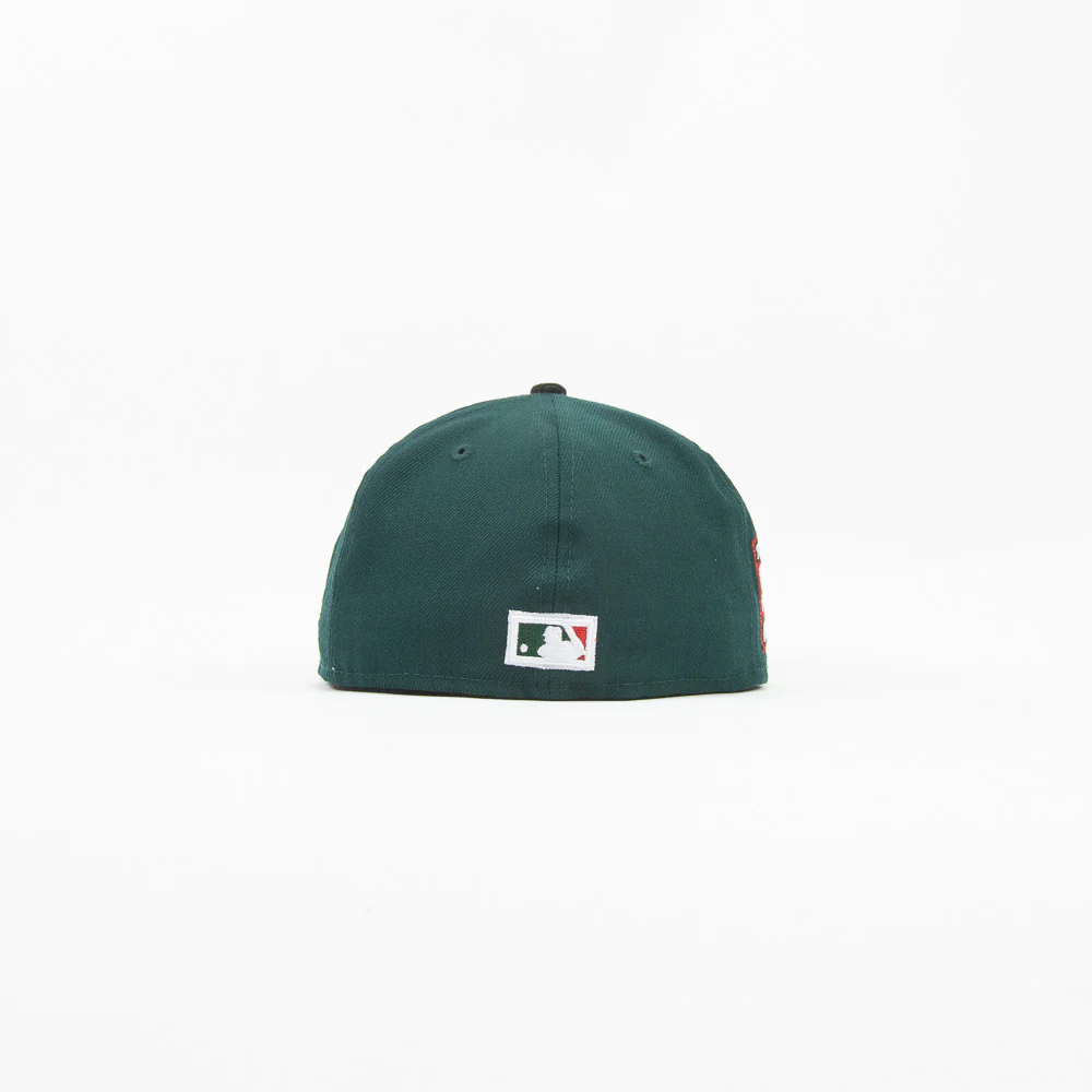 Cincinnati Reds Fitted Cap (Dark Green/Black Corduroy) - Image 2