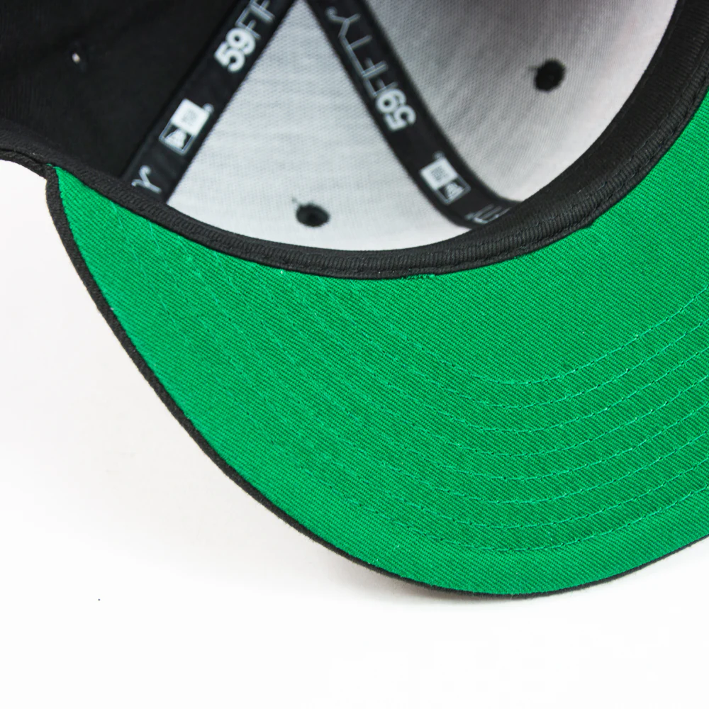 Cincinnati Reds “Los Rojos” 150th Anniversary Fitted Cap (Black/ Green) - Image 2