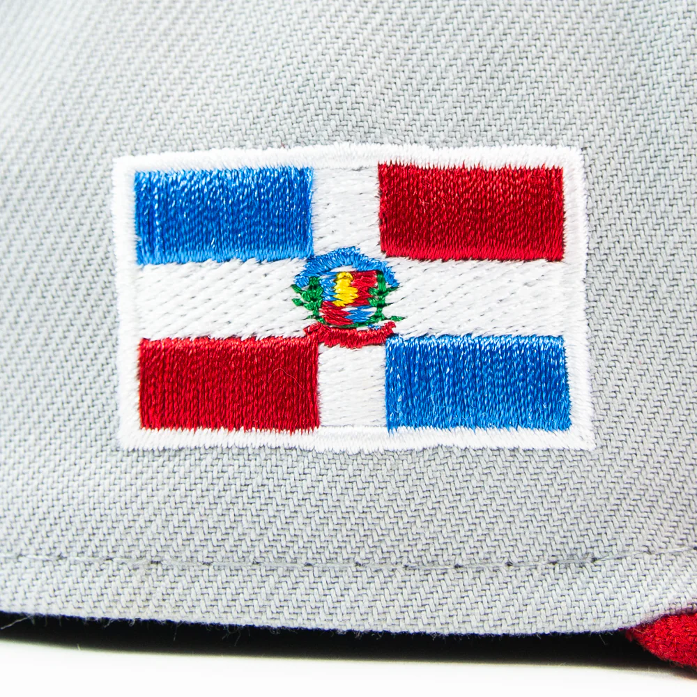 Cincinnati Reds "Los Rojos" Dominican Republic Fitted Cap (Dolphin Grey/Red) - Image 2