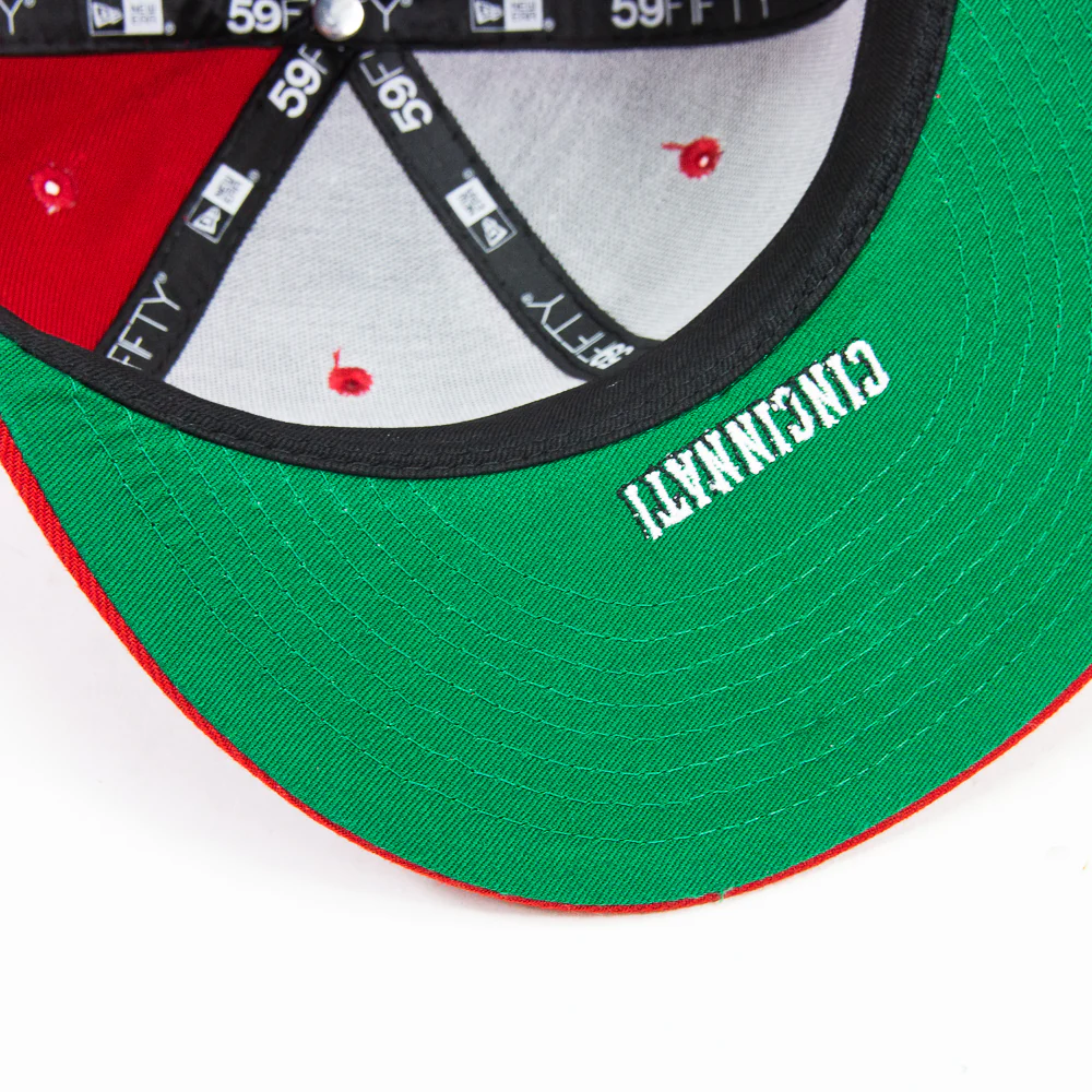 Cincinnati Reds Side Split Fitted Cap (Red) - Image 3