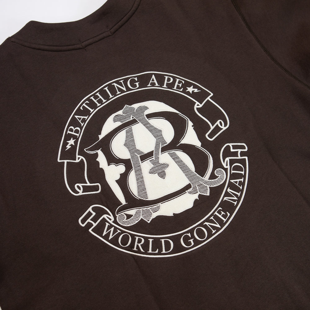 College Badges Sweat Cardigan (Brown) - Image 2