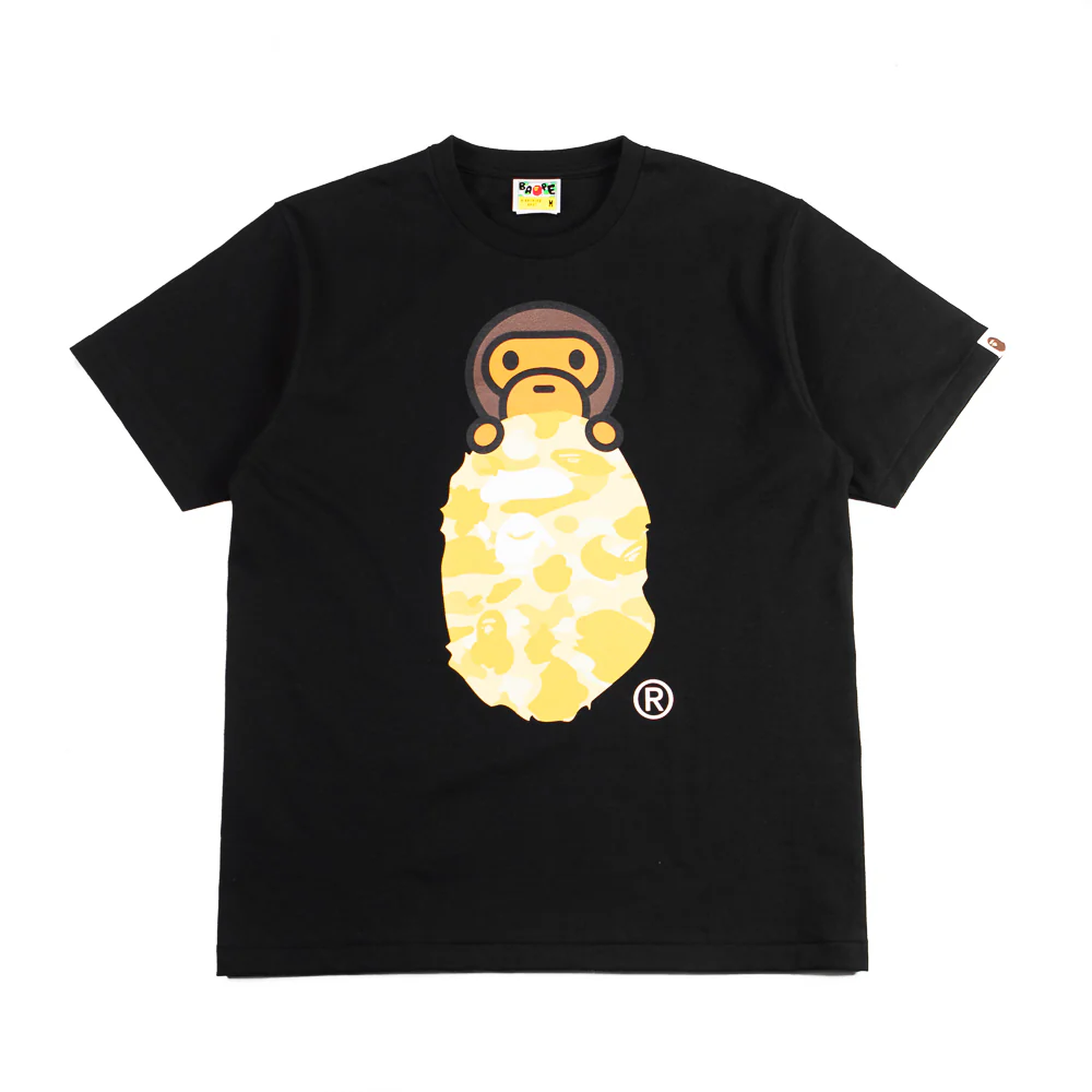 Color Camo Milo On Ape Head Tee (Black/Yellow)