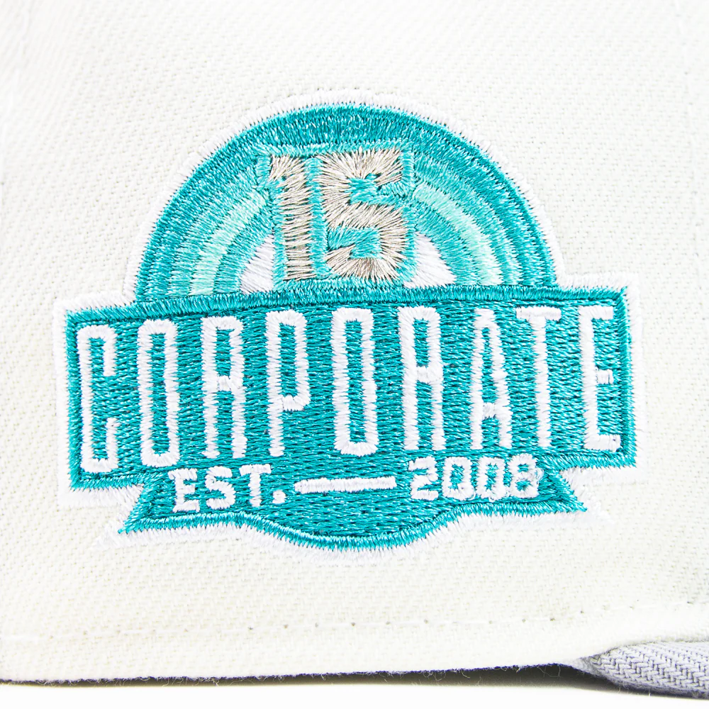 Corporate x Cincinnati Reds 15th Anniversary Fitted Cap (Cream/Teal) - Image 2