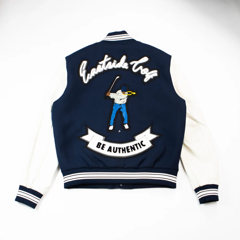 Eastside Golf Men's Varsity Jacket (Midnight/White) - Image 5