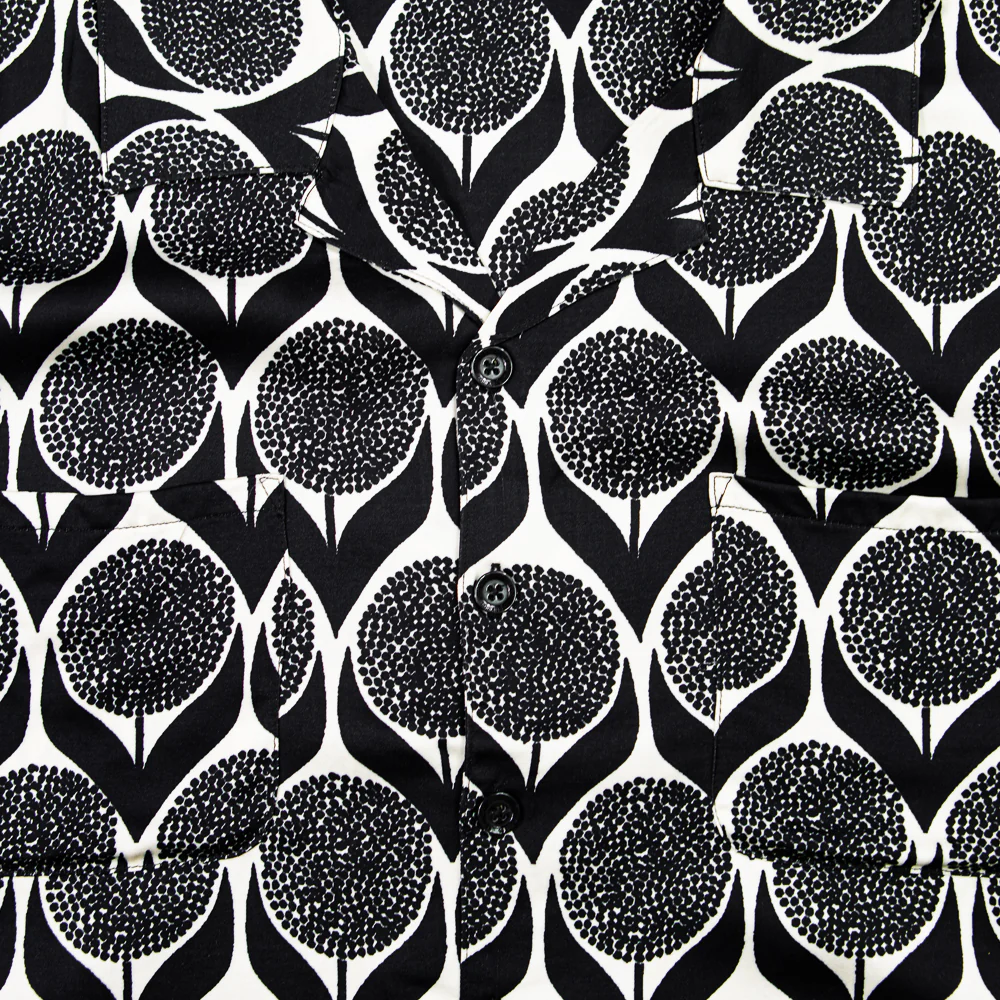 Floral L/S Button Up (Black) - Image 2