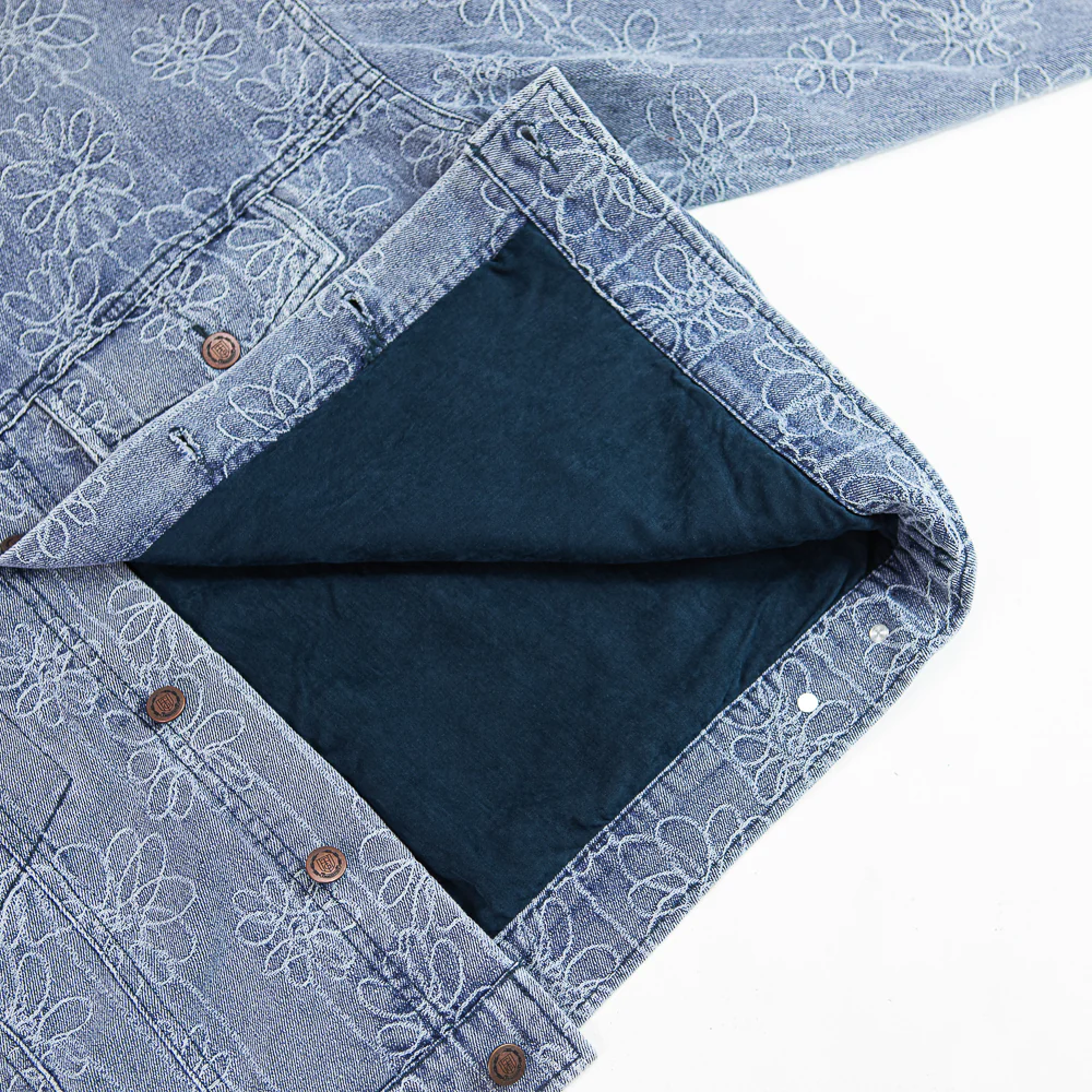 Flower Jacquard Jacket (Light Indigo) - Image 3