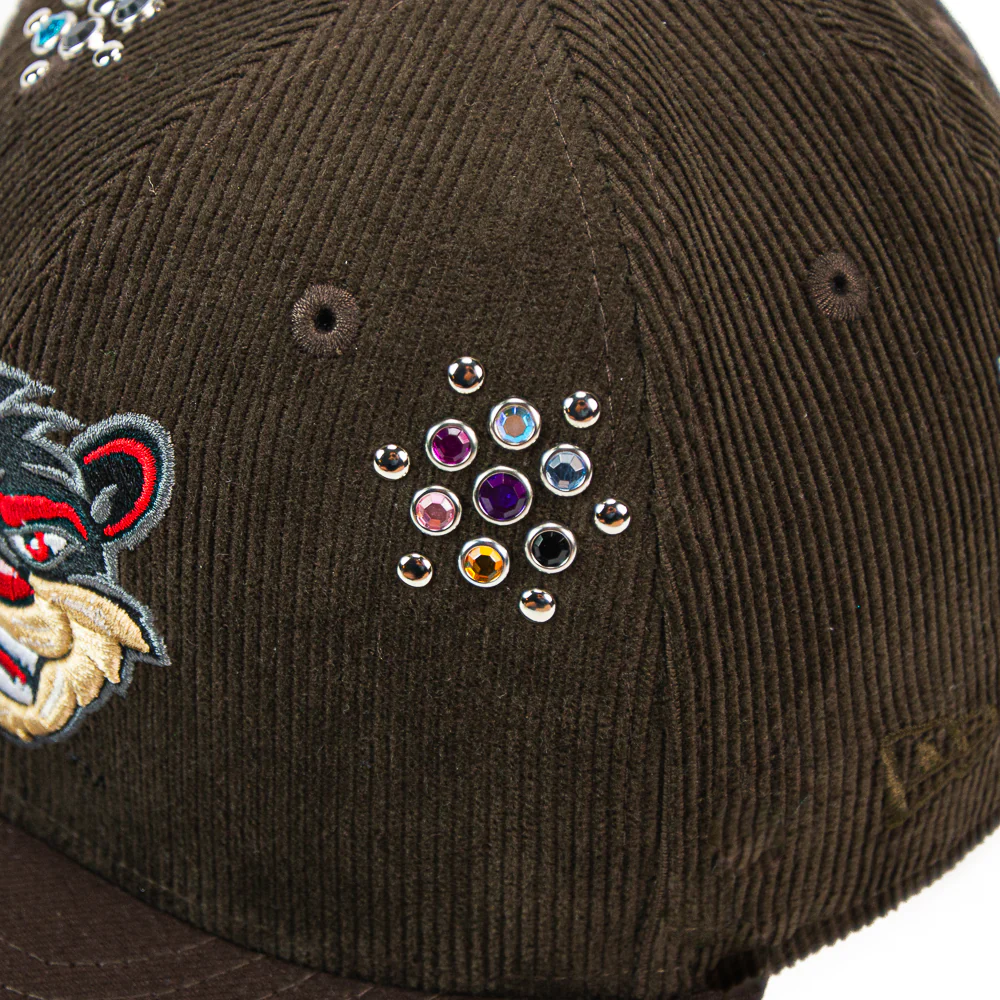 Gemstone Cincinnati Bearcats Mascot Fitted Cap (Brown Corduroy) - Image 3