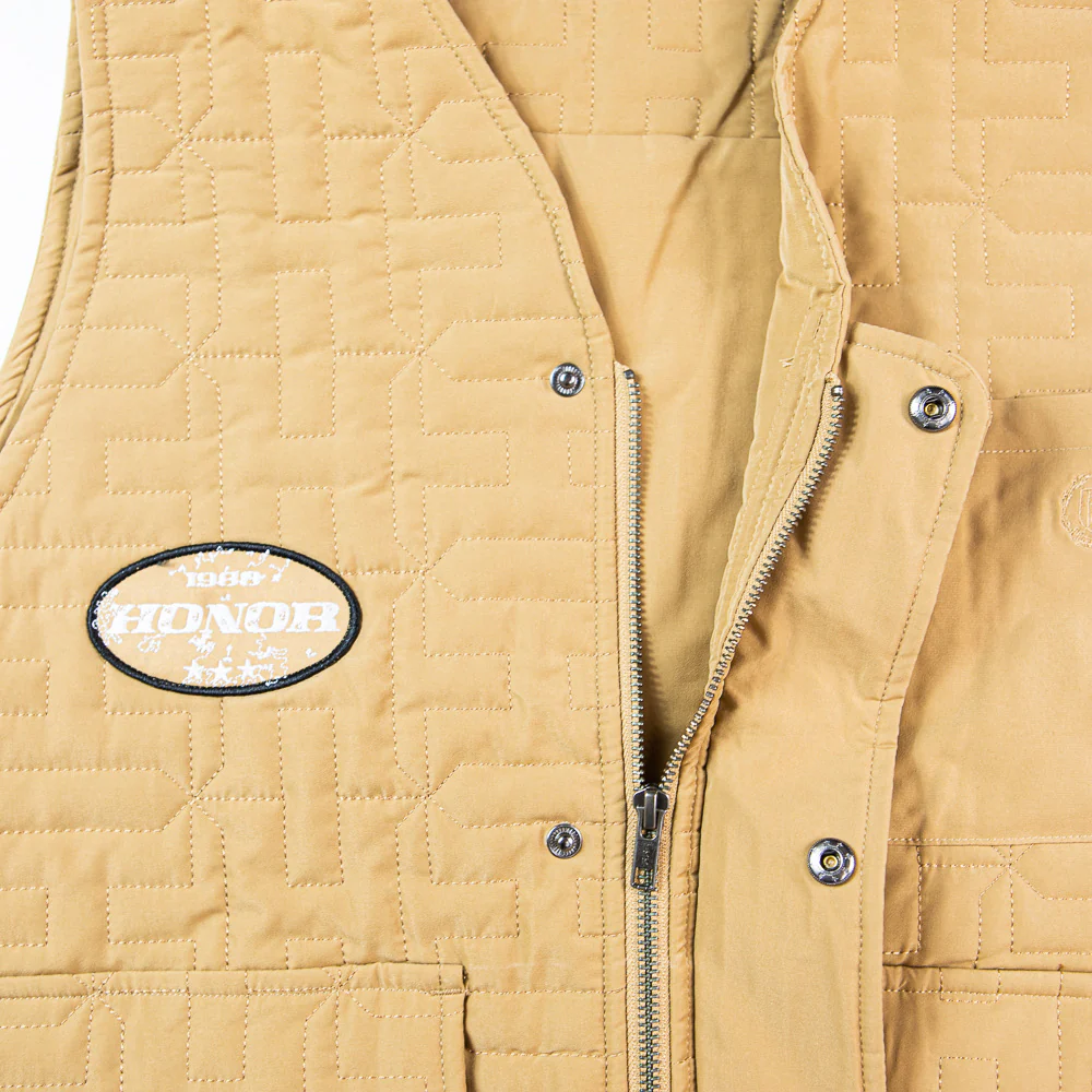 H Quilted Vest (Khaki) - Image 2